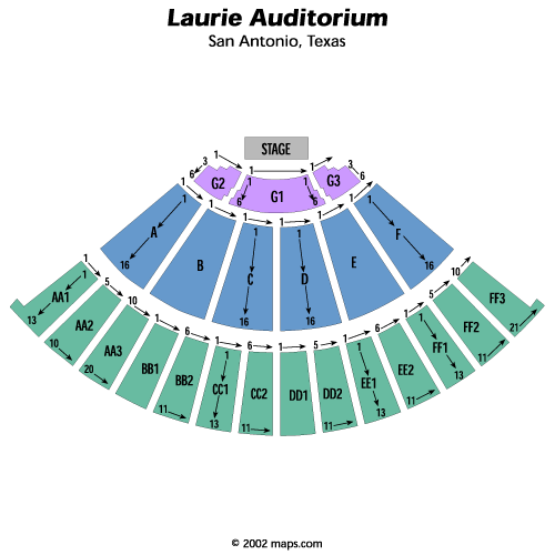 Laurie Auditorium Seating Chart